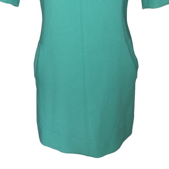 Shoshanna Turquoise Blue Green Short Sleeve Sheath Mini Dress - 2 - Picture 3 of 9
